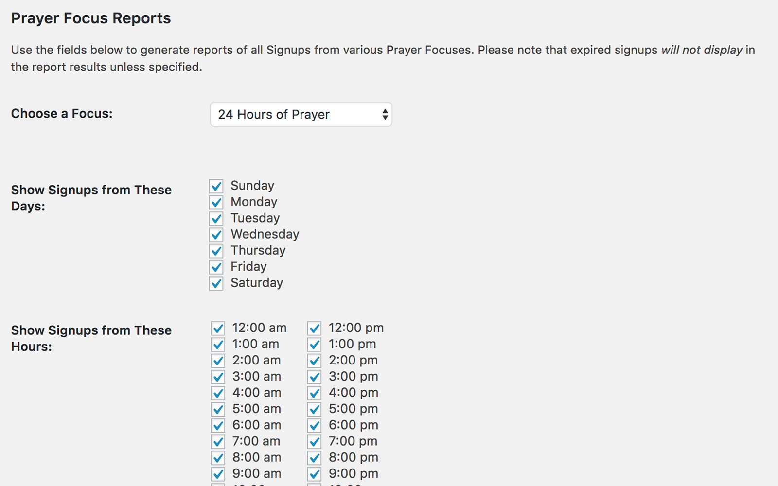 The Prayer Engine Report Library